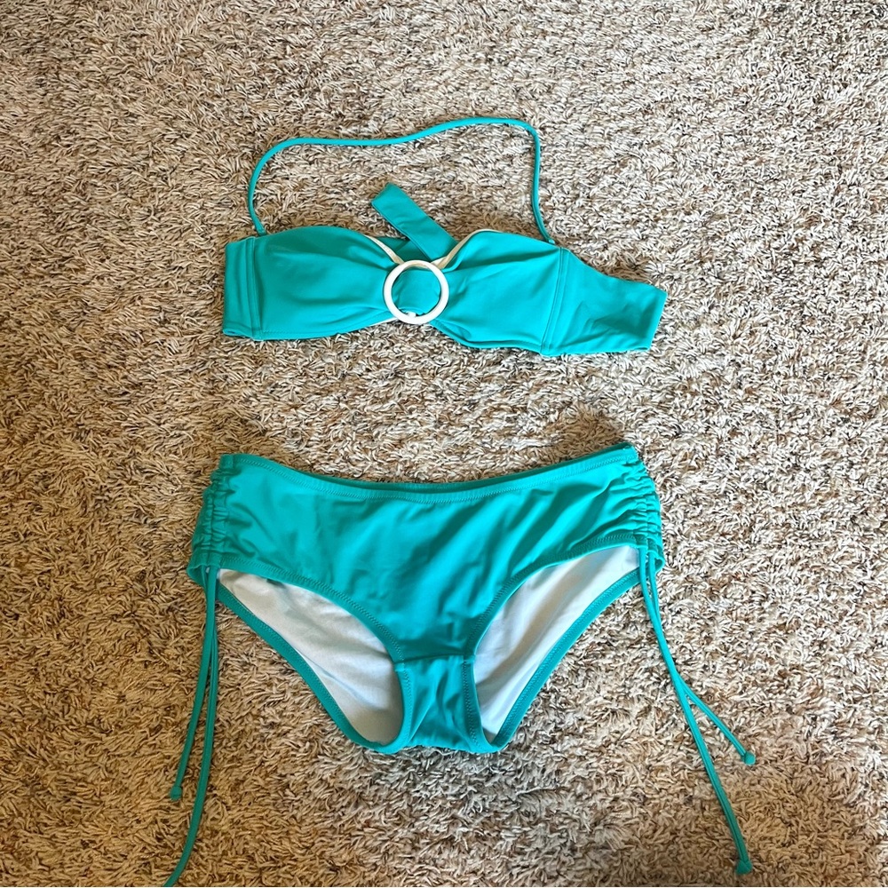 Victoria’s Secret - Women’s Y2K Aqua Blue Bikini Set (S/M)